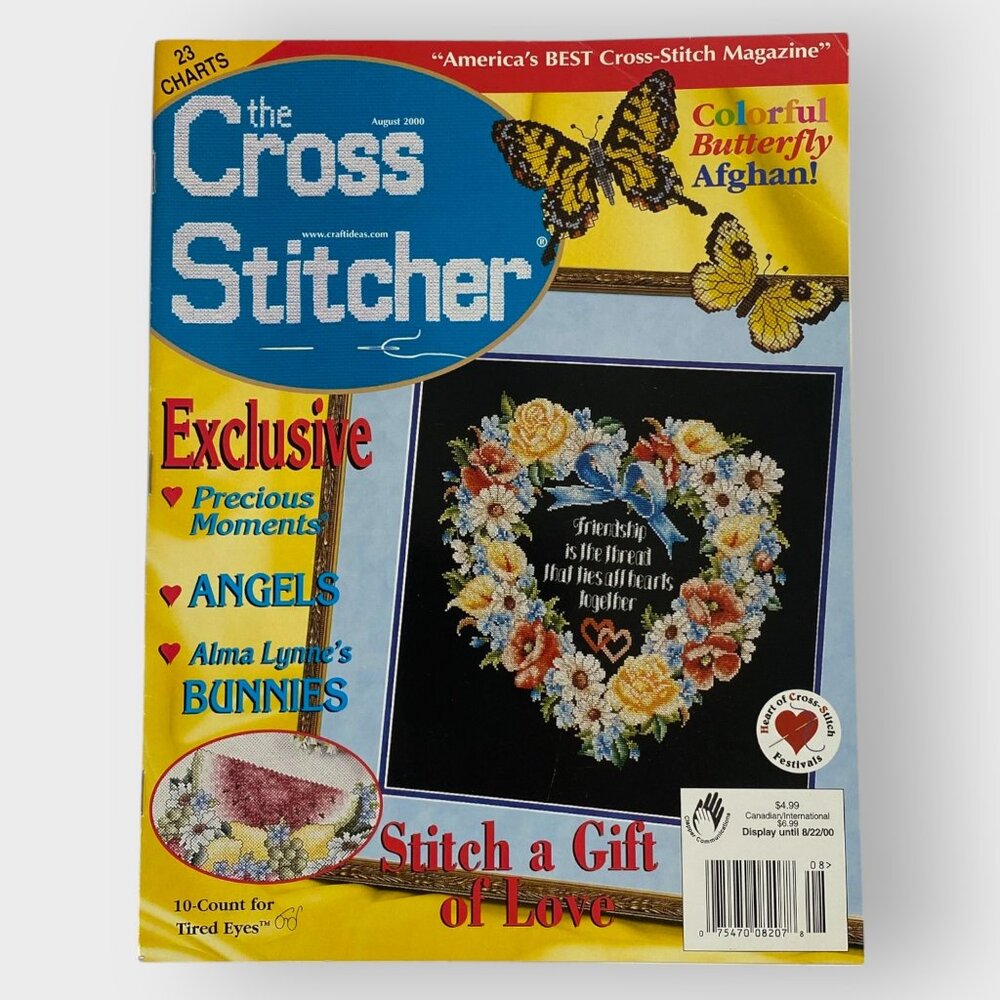 The Cross Stitcher Magazine | August 2000 | 23 Charts | Angels Butterflies Birds